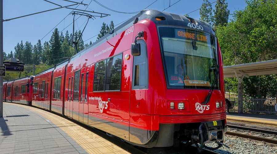 San Diego Trolley at Spring Street Station