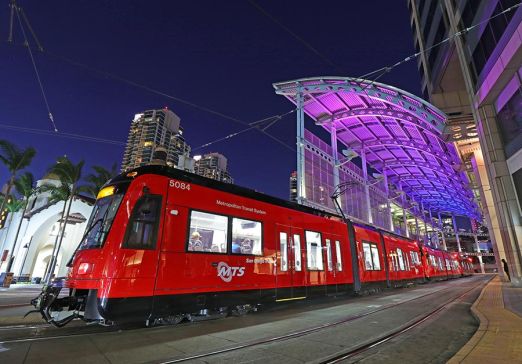San Diego Trolley at America Plaza