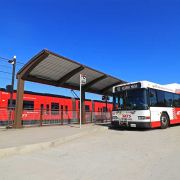 Bus and Trolley at Balboa Avenue Transit Center