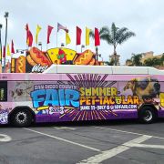 MTS Bus wrapped in Summer Pet-Tacular for the San Diego County Fair.