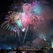 Fireworks over San Diego Bay