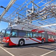 Electric Bus at the Charging Station